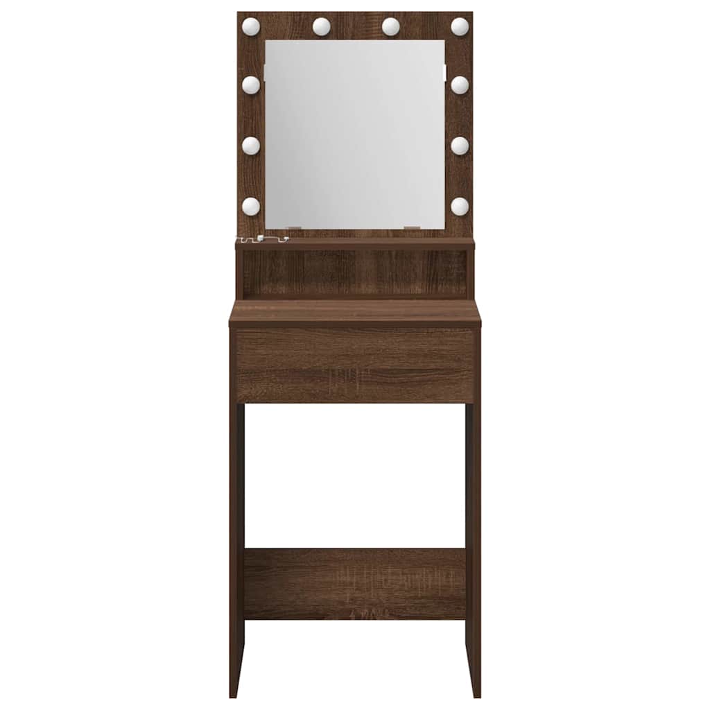Schminktisch Braunes Eichenholz 50 x 41 x 135 cm Holzwerkstoff
