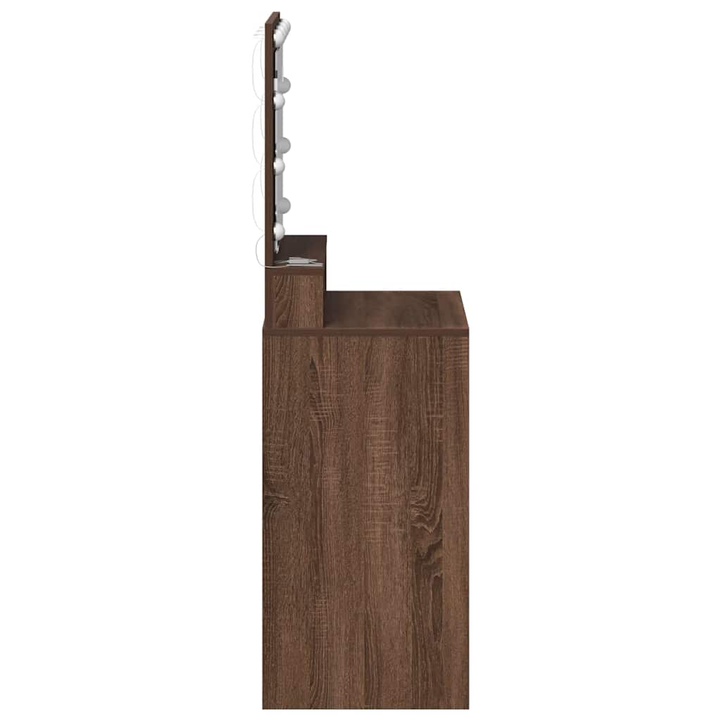 Schminktisch Braun Eichen-Optik 50 x 41 x 135 cm Holzwerkstoff