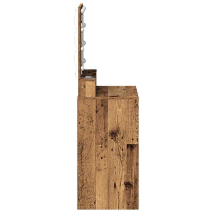 Schminktisch mit Regal Altholz 50 x 41 x 135 cm Holzwerkstoff