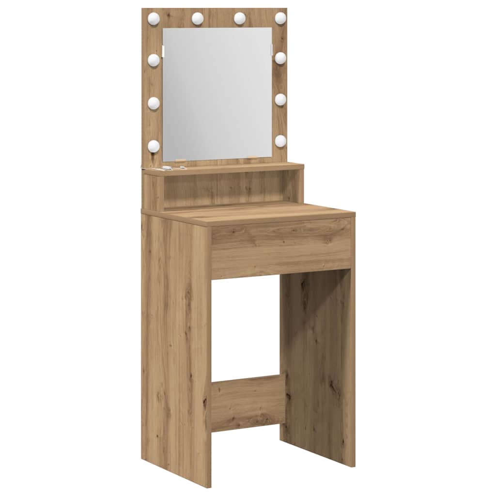 Schminktisch Eiche handwerklich 50 x 41 x 135 cm Holzwerkstoff