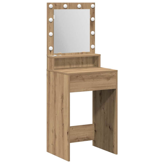 Schminktisch Eiche handwerklich 50 x 41 x 135 cm Holzwerkstoff