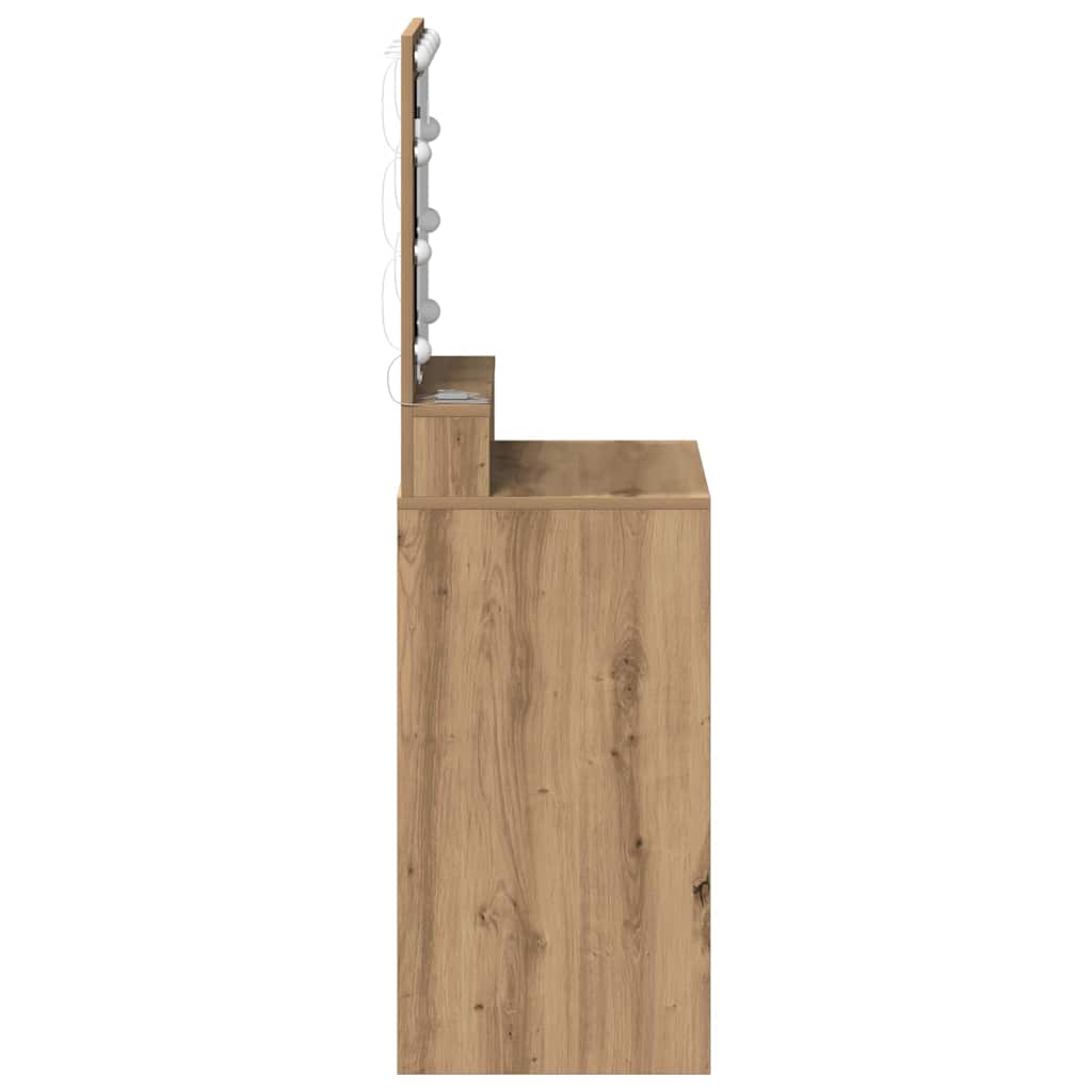 Schminktisch Eiche handwerklich 50 x 41 x 135 cm Holzwerkstoff
