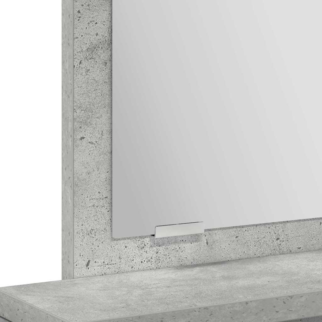 Schminktisch mit Regal Betongrau 50 x 41 x 140 cm Holzwerkstoff