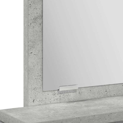 Schminktisch mit Regal Betongrau 50 x 41 x 140 cm Holzwerkstoff
