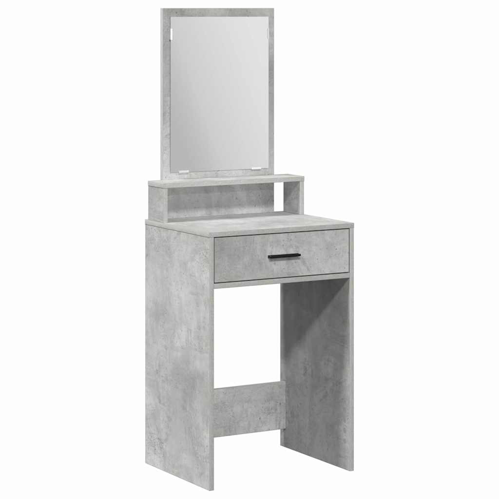 Schminktisch mit Regal Betongrau 50 x 41 x 140 cm Holzwerkstoff