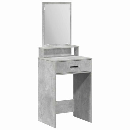 Schminktisch mit Regal Betongrau 50 x 41 x 140 cm Holzwerkstoff