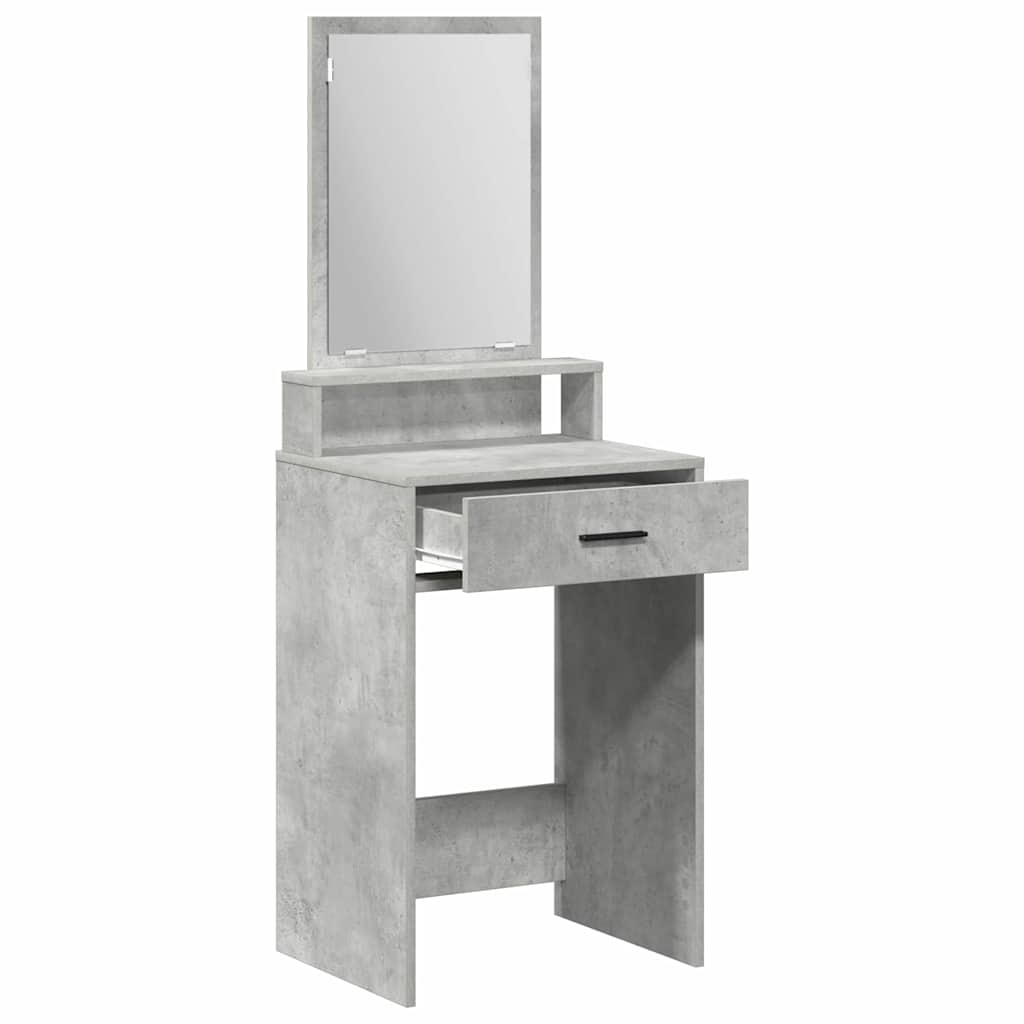 Schminktisch mit Regal Betongrau 50 x 41 x 140 cm Holzwerkstoff