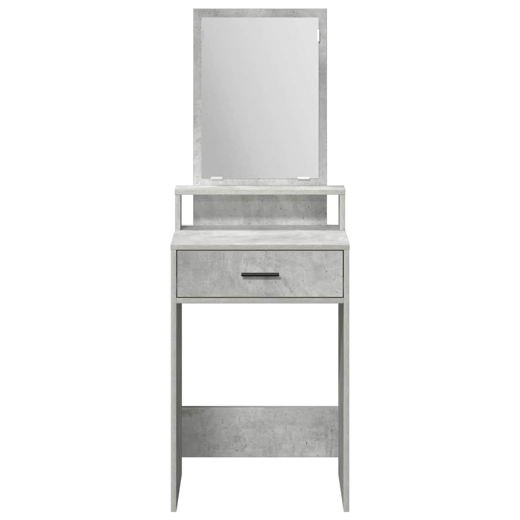 Schminktisch mit Regal Betongrau 50 x 41 x 140 cm Holzwerkstoff