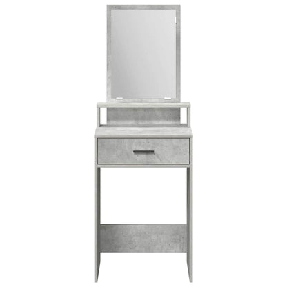 Schminktisch mit Regal Betongrau 50 x 41 x 140 cm Holzwerkstoff