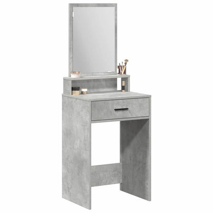Schminktisch mit Regal Betongrau 50 x 41 x 140 cm Holzwerkstoff