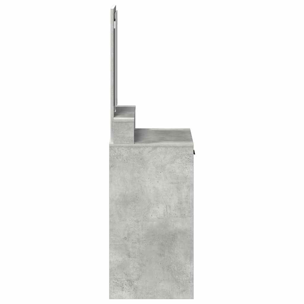 Schminktisch mit Regal Betongrau 50 x 41 x 140 cm Holzwerkstoff