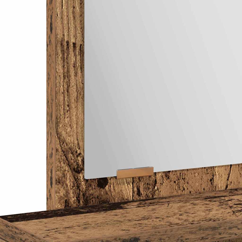 Schminktisch mit Regal Altholz 50 x 41 x 140 cm Holzwerkstoff