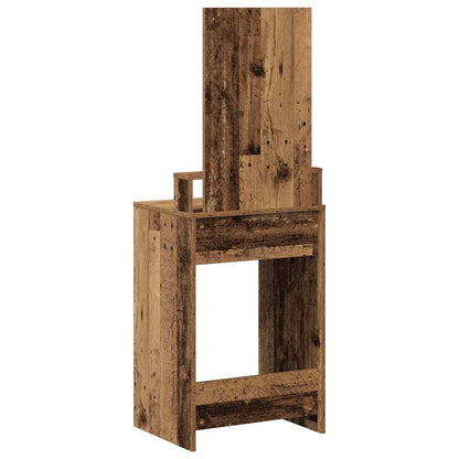 Schminktisch mit Regal Altholz 50 x 41 x 140 cm Holzwerkstoff