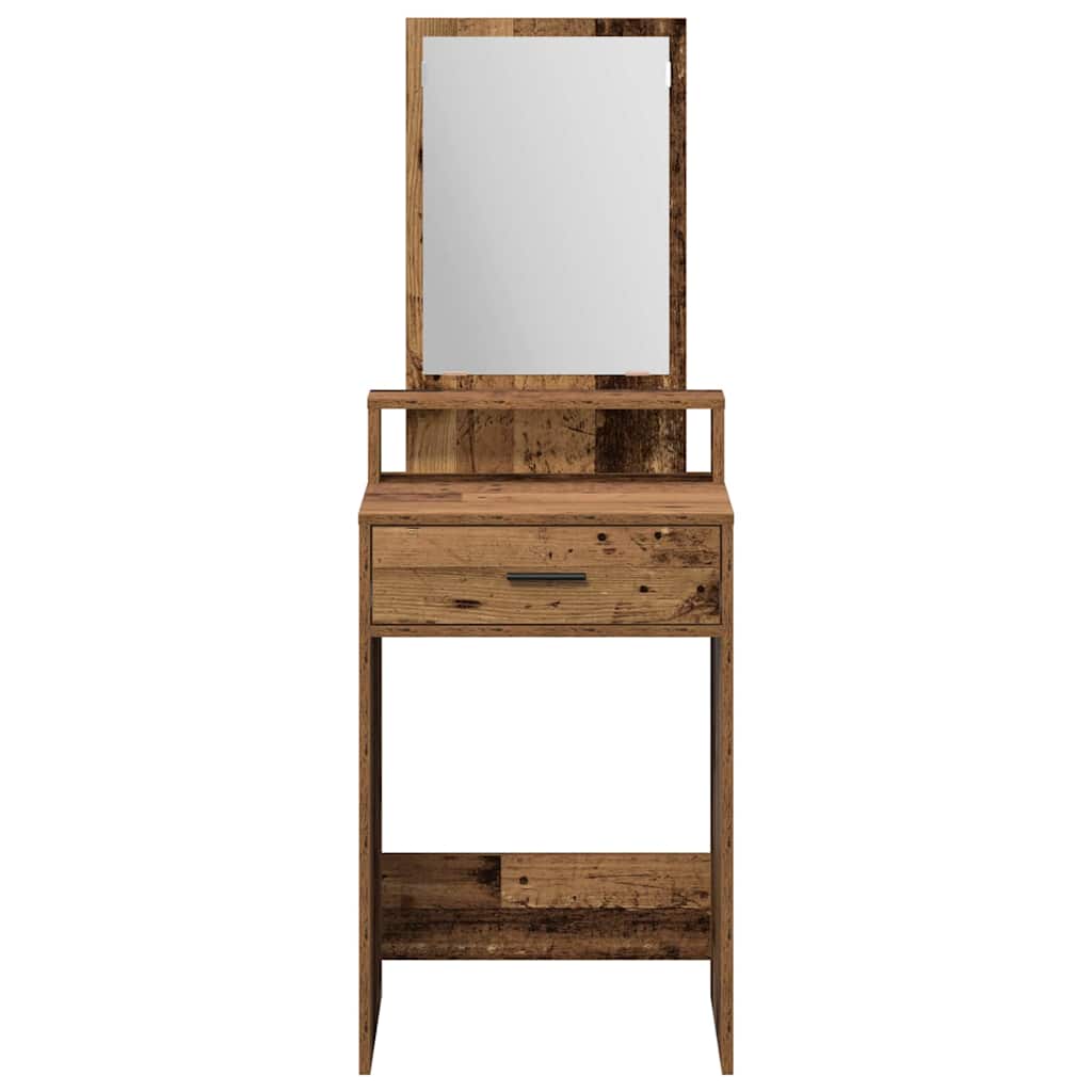 Schminktisch mit Regal Altholz 50 x 41 x 140 cm Holzwerkstoff