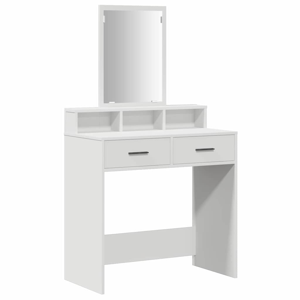 Schminktisch mit Schubladen Weiß 79 x 41 x 140 cm Holzwerkstoff
