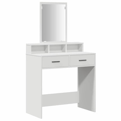 Schminktisch mit Schubladen Weiß 79 x 41 x 140 cm Holzwerkstoff