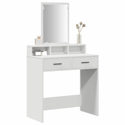 Schminktisch mit Schubladen Weiß 79 x 41 x 140 cm Holzwerkstoff