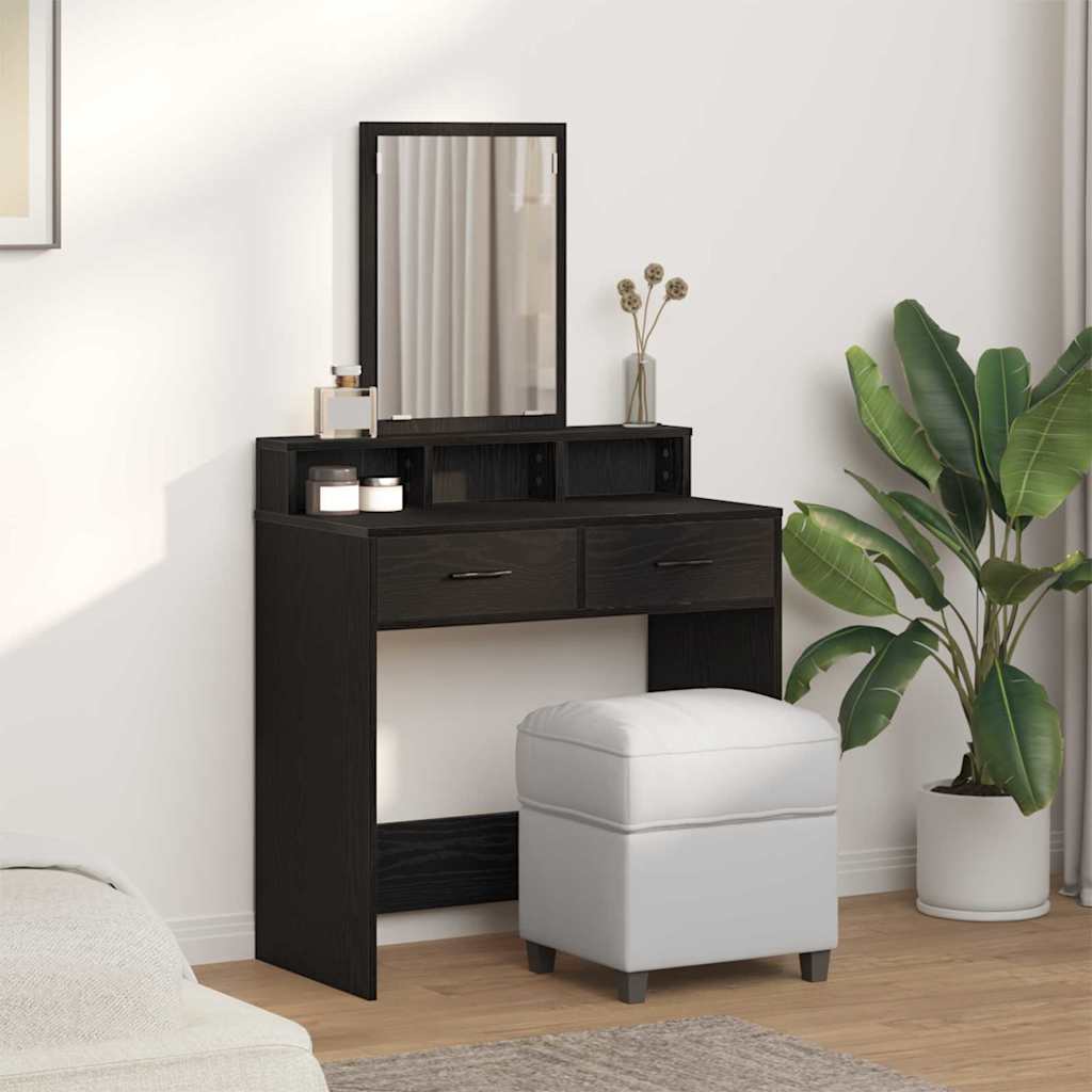 Schminktisch Schwarze Eiche 79 x 41 x 140 cm Holzwerkstoff