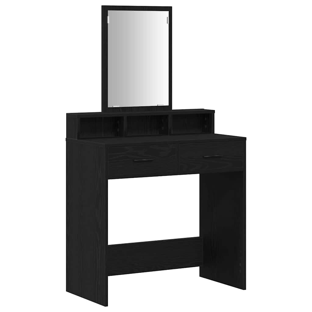 Schminktisch Schwarze Eiche 79 x 41 x 140 cm Holzwerkstoff
