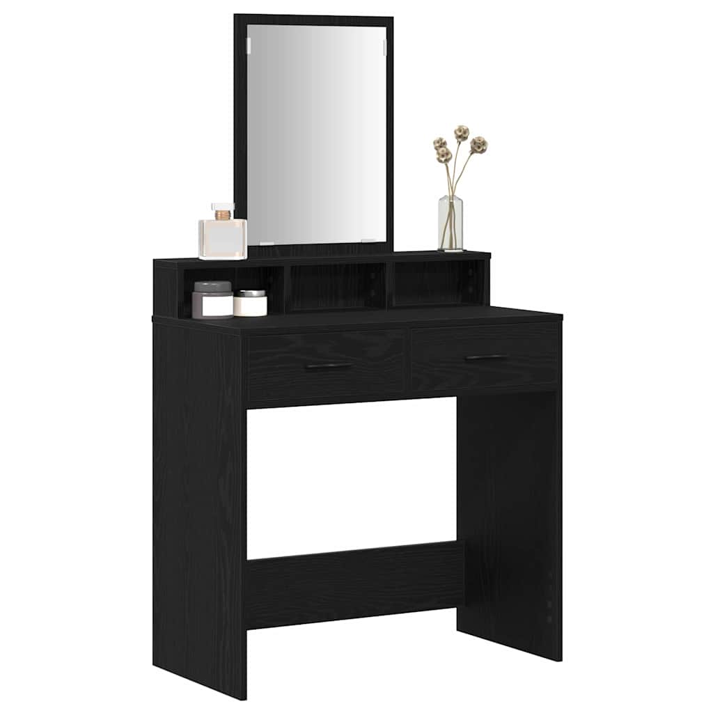 Schminktisch Schwarze Eiche 79 x 41 x 140 cm Holzwerkstoff