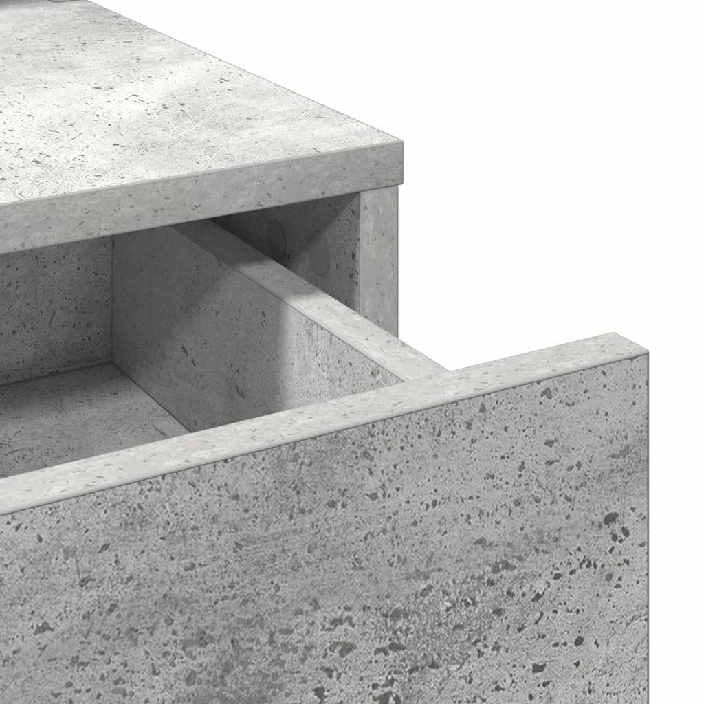 Schminktisch mit Regal Betongrau 79 x 41 x 140 cm Holzwerkstoff