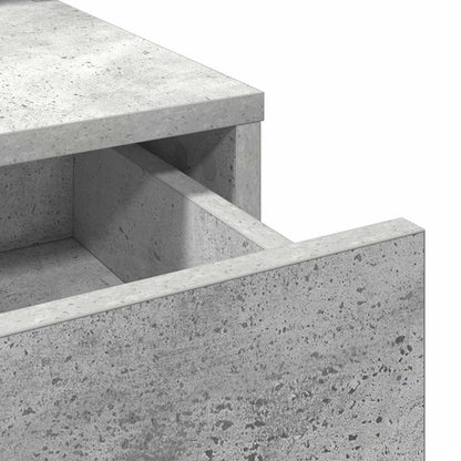 Schminktisch mit Regal Betongrau 79 x 41 x 140 cm Holzwerkstoff