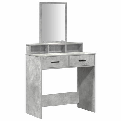 Schminktisch mit Regal Betongrau 79 x 41 x 140 cm Holzwerkstoff