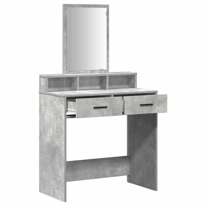 Schminktisch mit Regal Betongrau 79 x 41 x 140 cm Holzwerkstoff