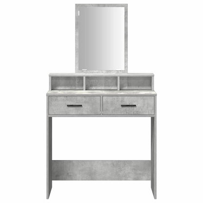 Schminktisch mit Regal Betongrau 79 x 41 x 140 cm Holzwerkstoff