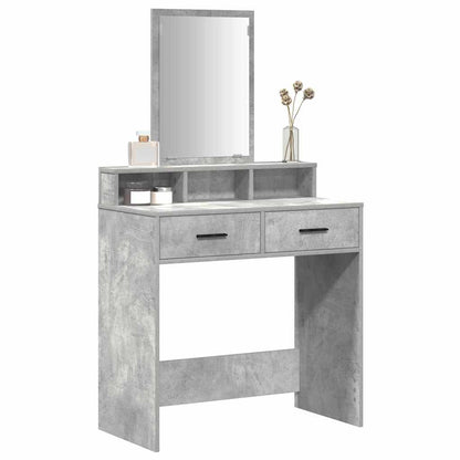 Schminktisch mit Regal Betongrau 79 x 41 x 140 cm Holzwerkstoff