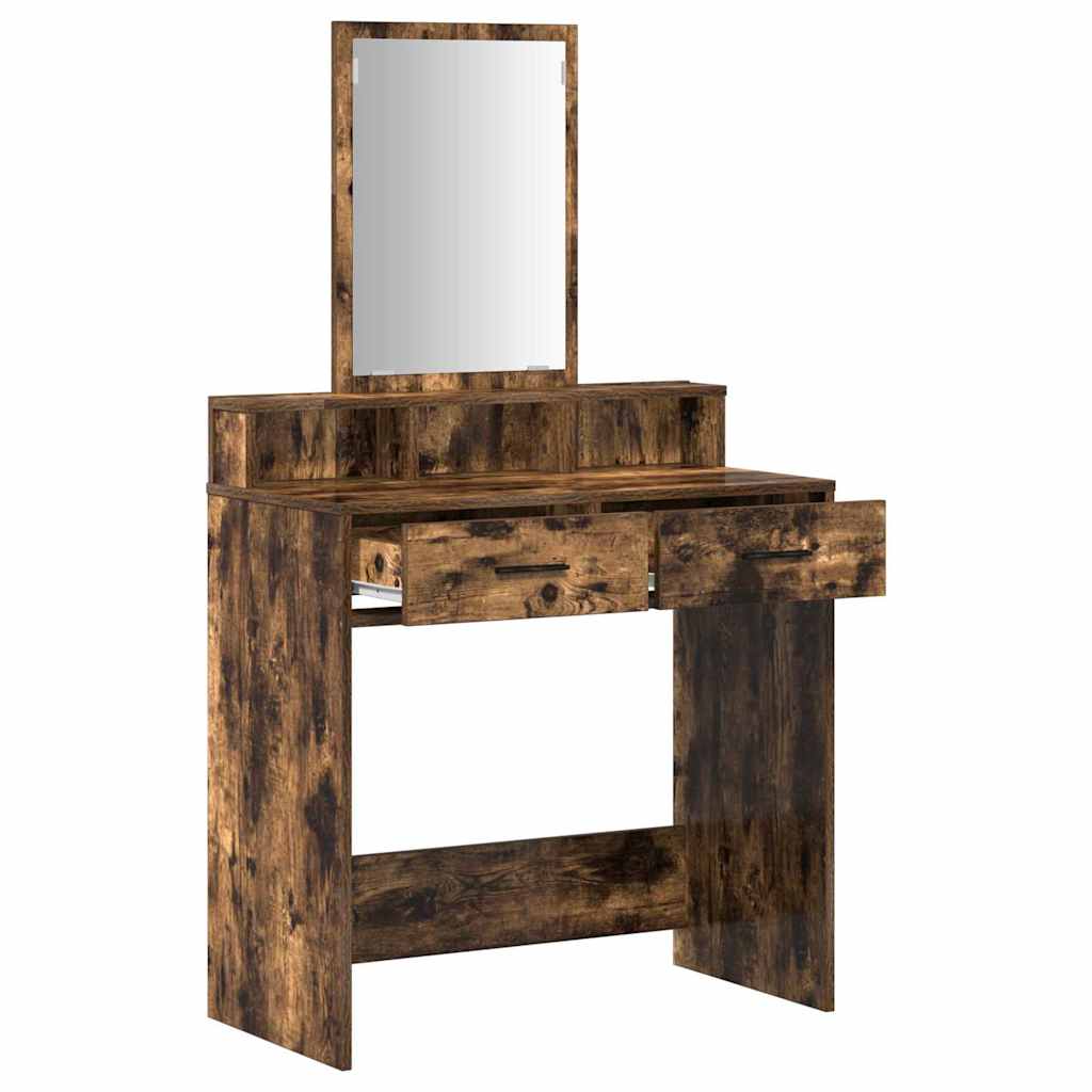 Schminktisch Räuchereiche 79 x 41 x 140 cm Holzwerkstoff