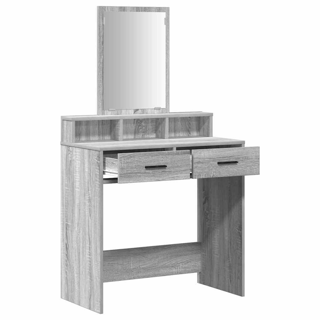 Schminktisch Graues Sonoma 79 x 41 x 140 cm Holzwerkstoff
