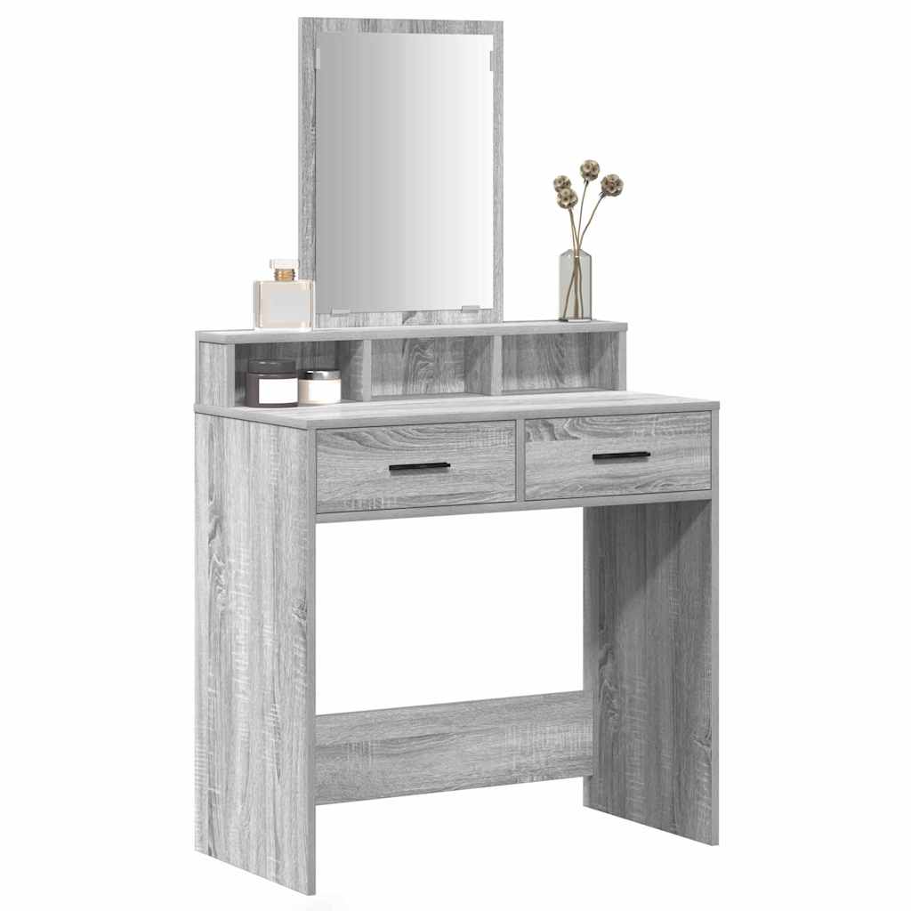 Schminktisch Graues Sonoma 79 x 41 x 140 cm Holzwerkstoff