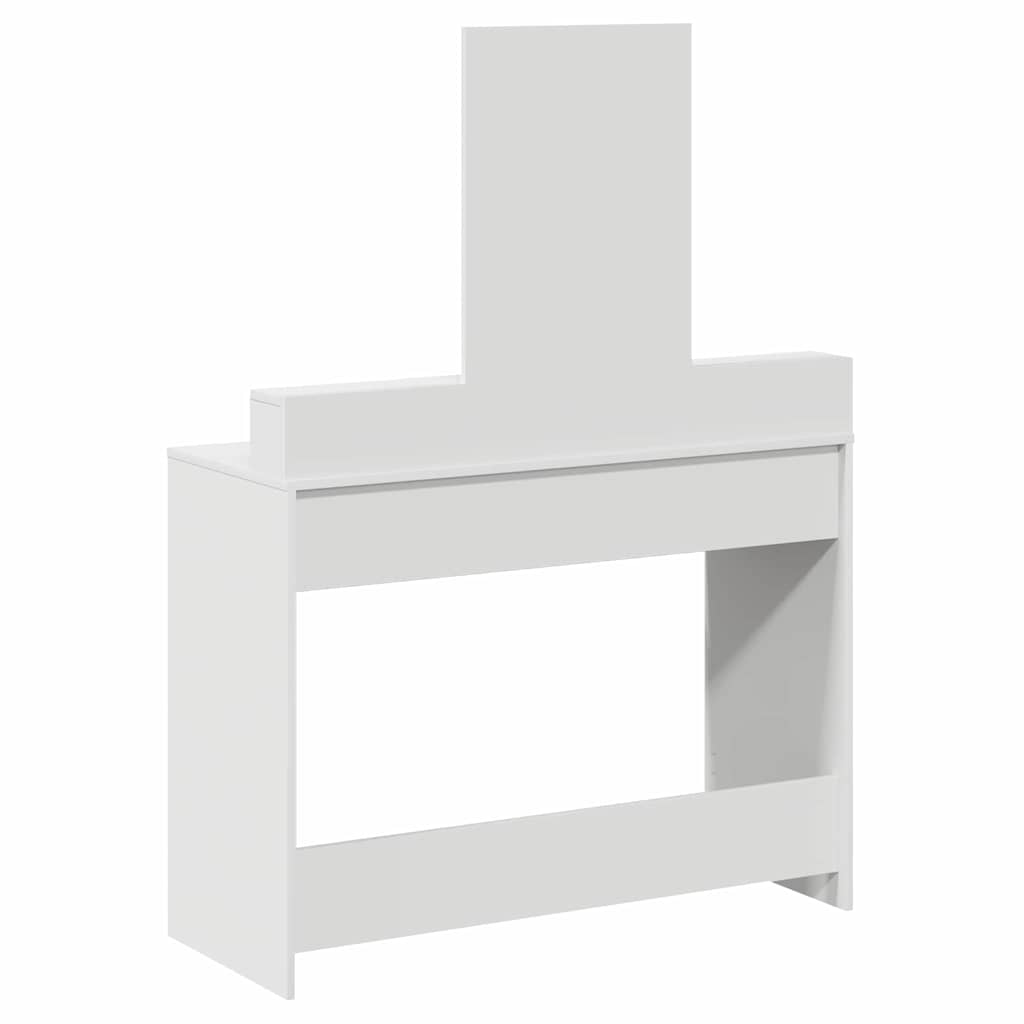 Schminktisch mit Regal Weiß 100 x 41 x 140 cm Holzwerkstoff