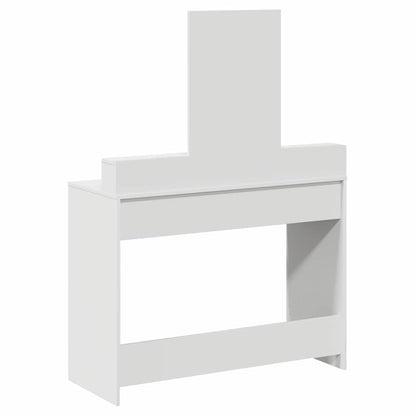 Schminktisch mit Regal Weiß 100 x 41 x 140 cm Holzwerkstoff