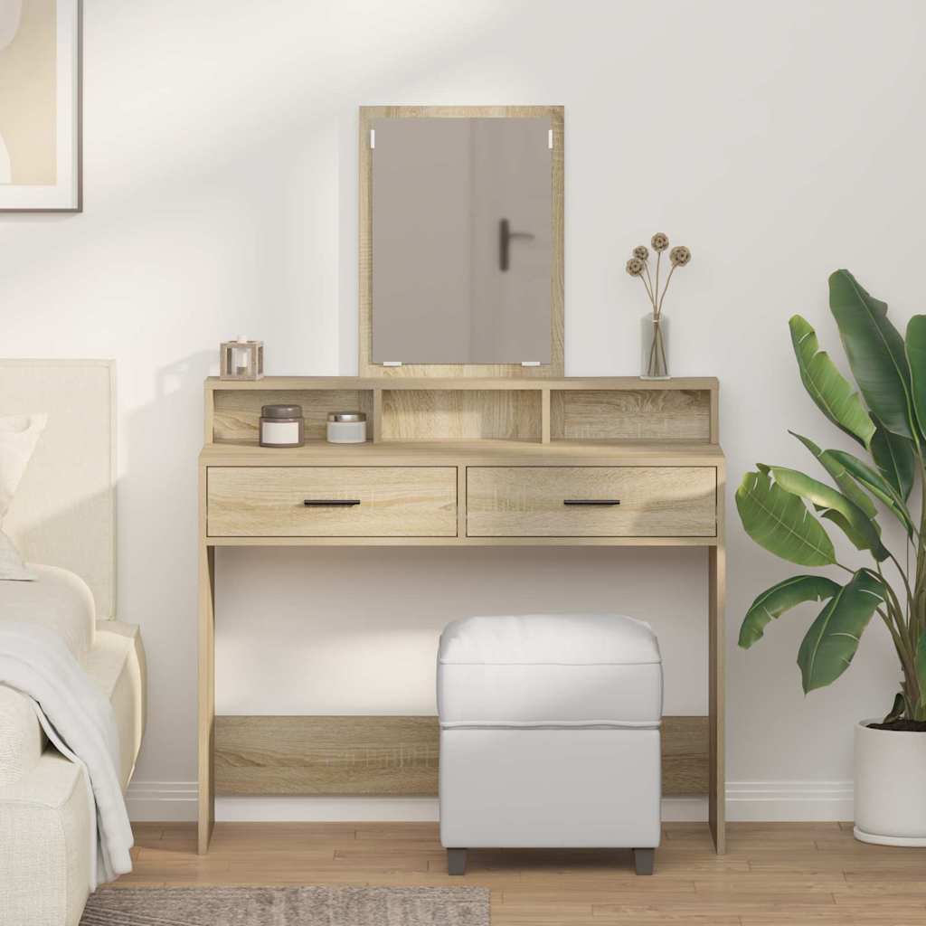 Schminktisch Sonoma Eiche 100 x 41 x 140 cm Holzwerkstoff
