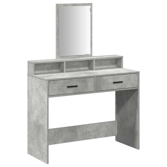 Schminktisch Betongrau 100 x 41 x 140 cm Holzwerkstoff