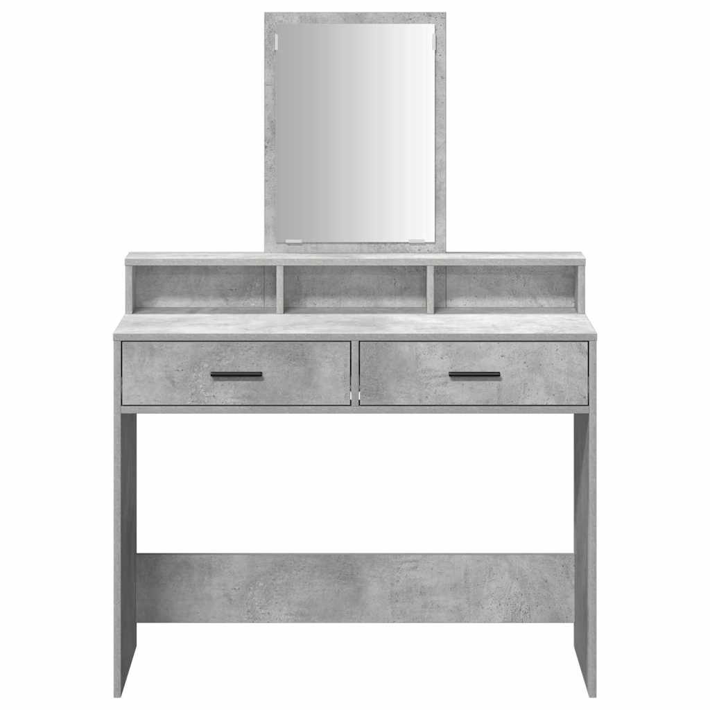 Schminktisch Betongrau 100 x 41 x 140 cm Holzwerkstoff