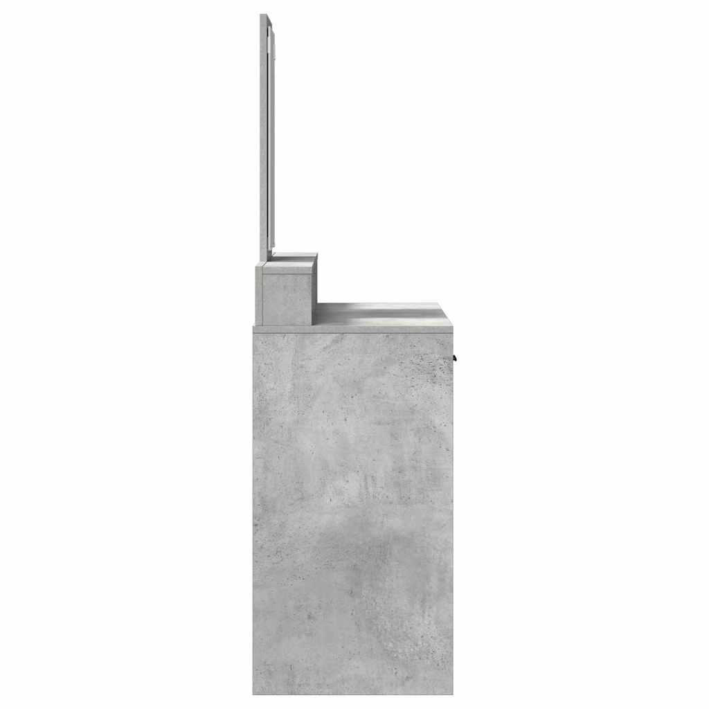 Schminktisch Betongrau 100 x 41 x 140 cm Holzwerkstoff
