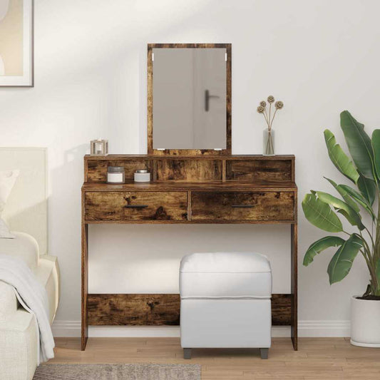 Schminktisch Räuchereiche 100 x 41 x 140 cm Holzwerkstoff