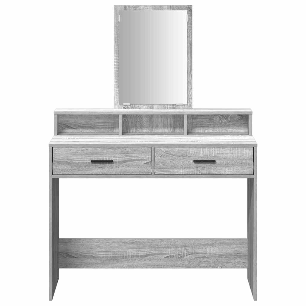 Schminktisch Graues Sonoma 100 x 41 x 140 cm Holzwerkstoff