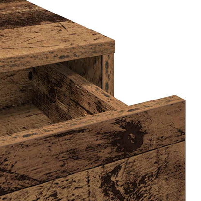 Schminktisch mit Regal Altholz 100 x 41 x 140 cm Holzwerkstoff
