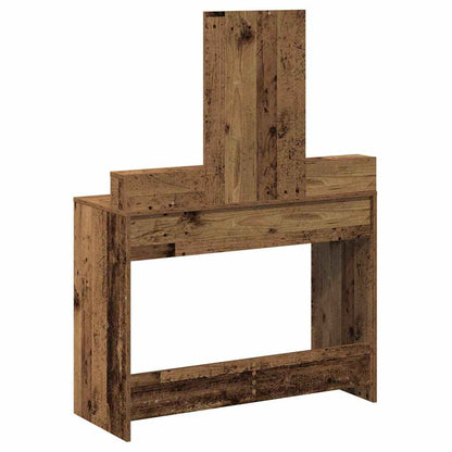 Schminktisch mit Regal Altholz 100 x 41 x 140 cm Holzwerkstoff