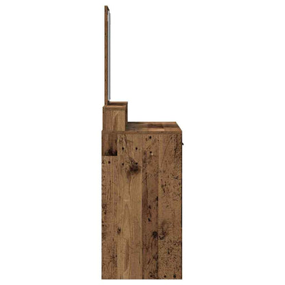 Schminktisch mit Regal Altholz 100 x 41 x 140 cm Holzwerkstoff