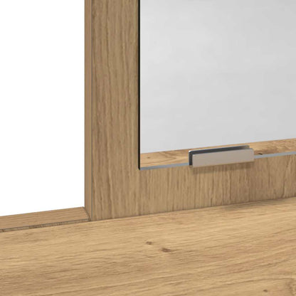 Schminktisch Eiche handwerklich 100 x 41 x 140 cm Holzwerkstoff