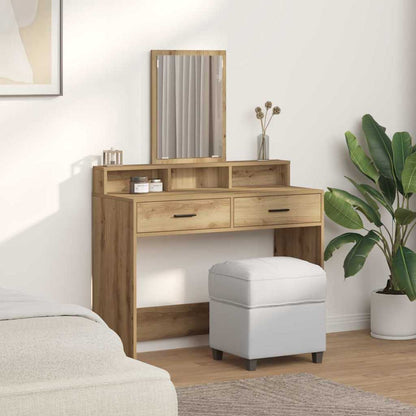 Schminktisch Eiche handwerklich 100 x 41 x 140 cm Holzwerkstoff