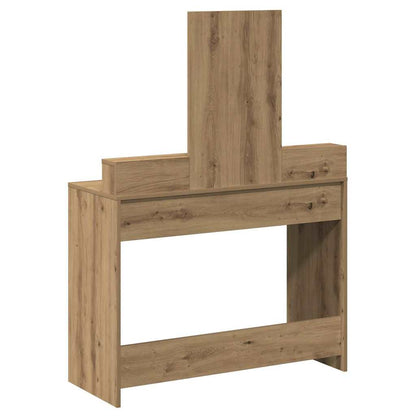 Schminktisch Eiche handwerklich 100 x 41 x 140 cm Holzwerkstoff
