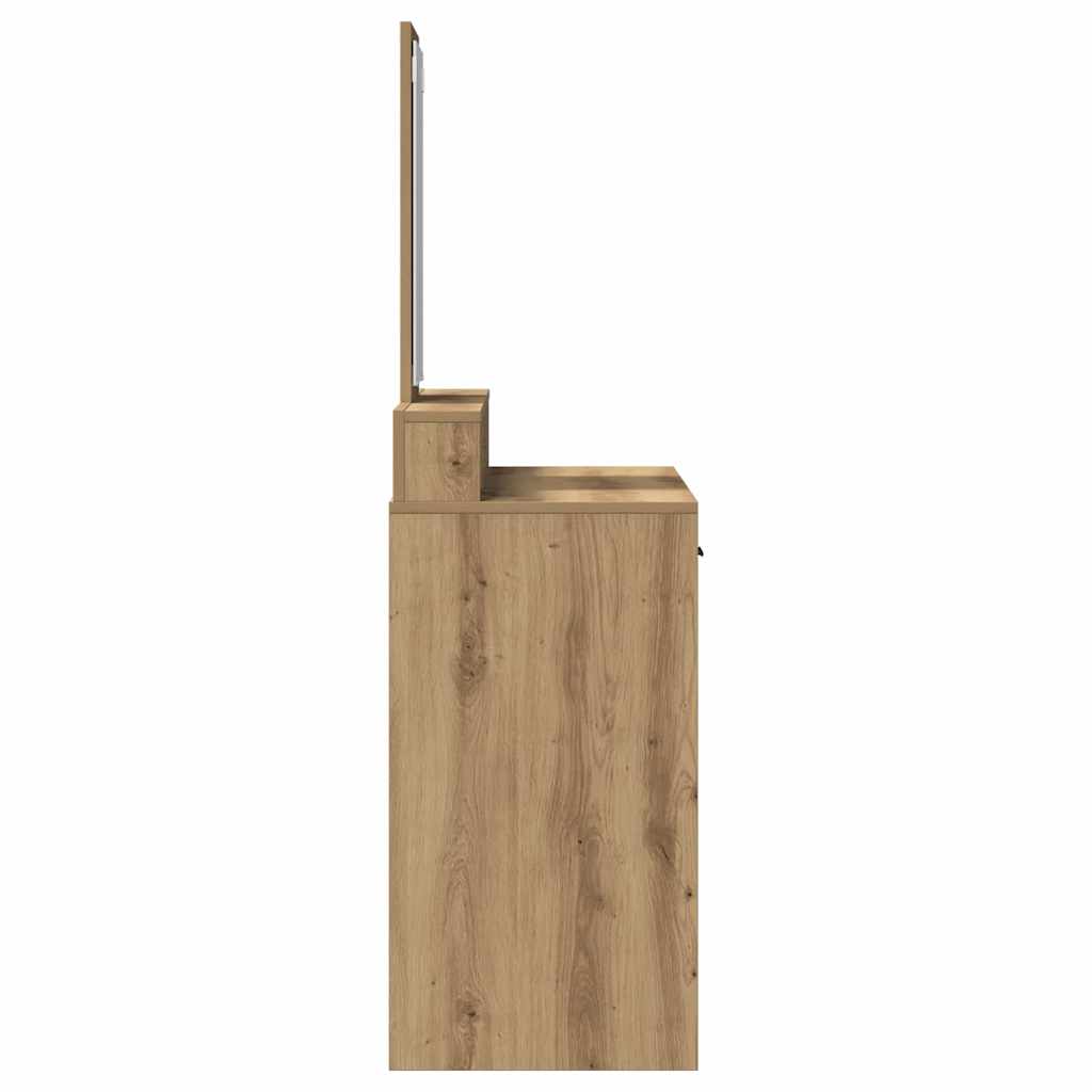Schminktisch Eiche handwerklich 100 x 41 x 140 cm Holzwerkstoff