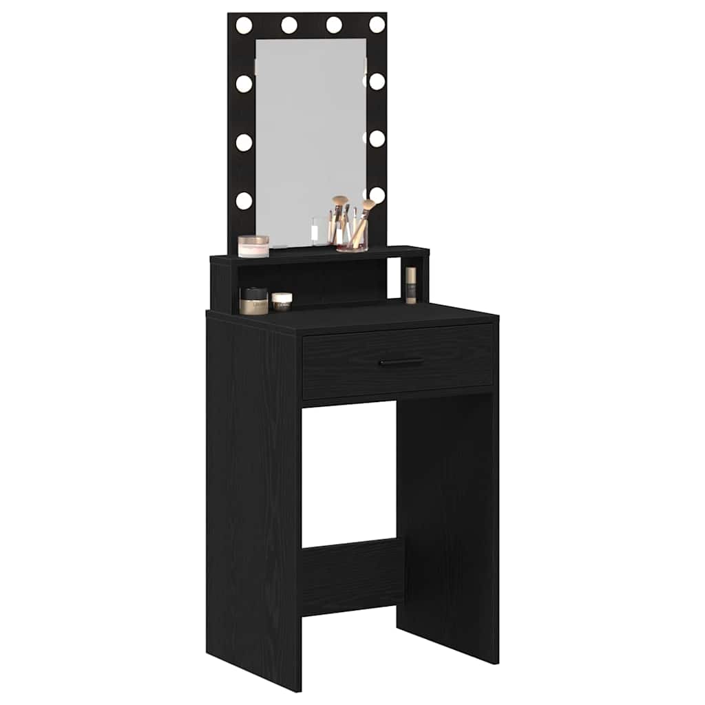 Schminktisch mit Spiegel Schwarz 50 x 41 x 140 cm Holzwerkstoff