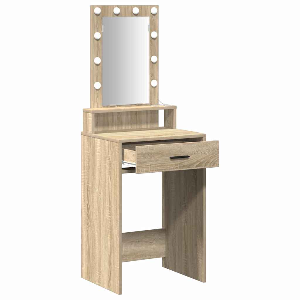Schminktisch mit Speicher Braun 50 x 41 x 140 cm Holzwerkstoff